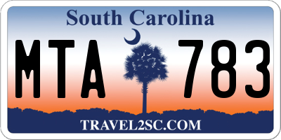 SC license plate MTA783