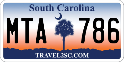 SC license plate MTA786