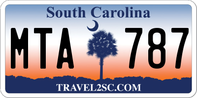SC license plate MTA787