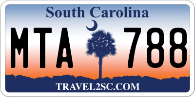 SC license plate MTA788