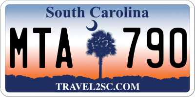 SC license plate MTA790