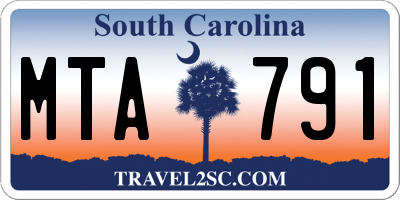 SC license plate MTA791