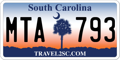 SC license plate MTA793