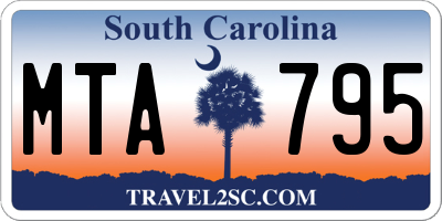 SC license plate MTA795