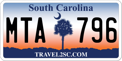 SC license plate MTA796