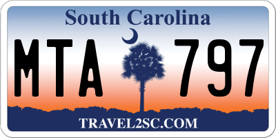 SC license plate MTA797