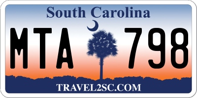 SC license plate MTA798
