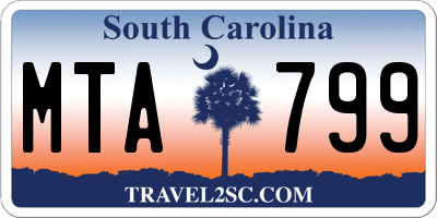 SC license plate MTA799