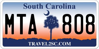 SC license plate MTA808
