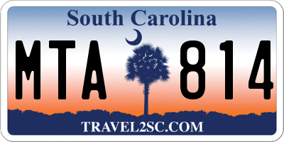 SC license plate MTA814