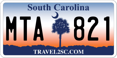 SC license plate MTA821