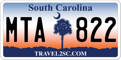 SC license plate MTA822
