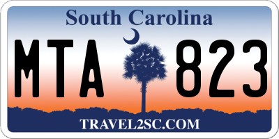 SC license plate MTA823