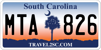 SC license plate MTA826