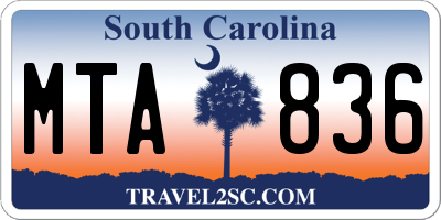 SC license plate MTA836
