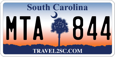 SC license plate MTA844