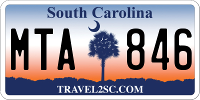 SC license plate MTA846