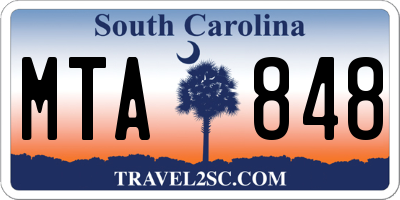 SC license plate MTA848
