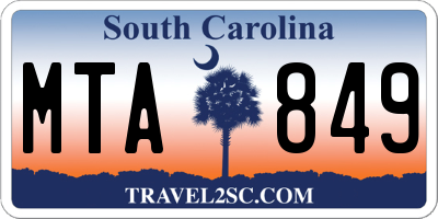SC license plate MTA849