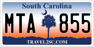 SC license plate MTA855