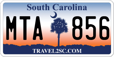 SC license plate MTA856
