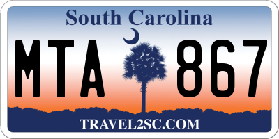 SC license plate MTA867