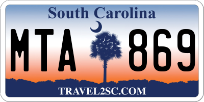 SC license plate MTA869