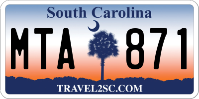 SC license plate MTA871
