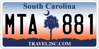 SC license plate MTA881