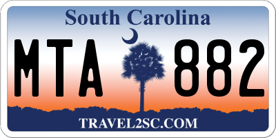 SC license plate MTA882