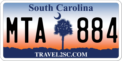 SC license plate MTA884
