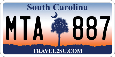 SC license plate MTA887