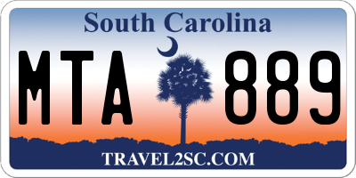 SC license plate MTA889