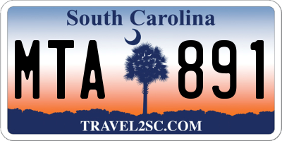 SC license plate MTA891