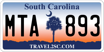 SC license plate MTA893