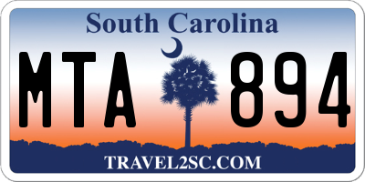 SC license plate MTA894