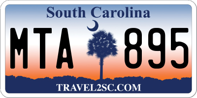 SC license plate MTA895