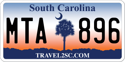 SC license plate MTA896