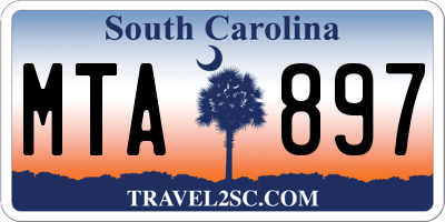 SC license plate MTA897