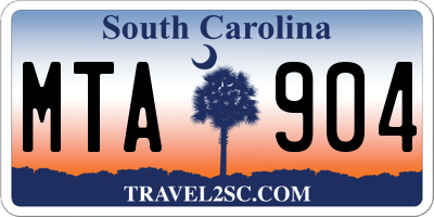 SC license plate MTA904
