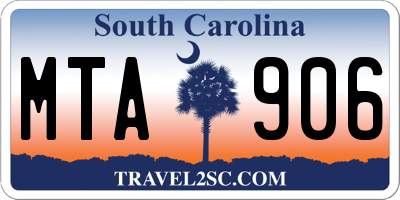SC license plate MTA906