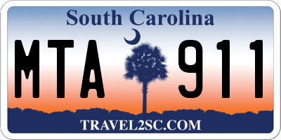 SC license plate MTA911