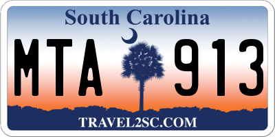 SC license plate MTA913