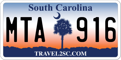 SC license plate MTA916