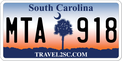 SC license plate MTA918
