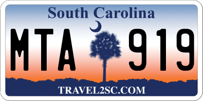 SC license plate MTA919