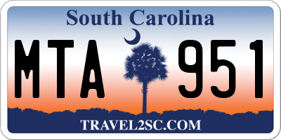 SC license plate MTA951