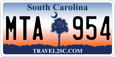SC license plate MTA954