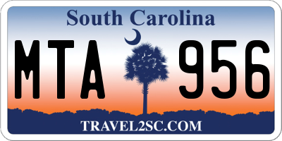 SC license plate MTA956