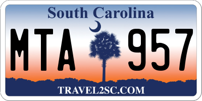 SC license plate MTA957